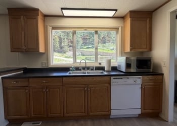 Rustic Bear Lodge Kitchen View
