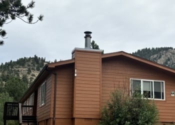 C8 Rustic Bear Lodge Exterior Side View